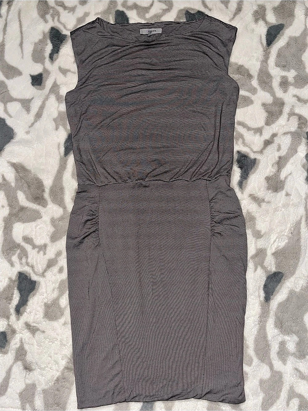 Athleta Striped Mini Dress in Gray & White Size XS